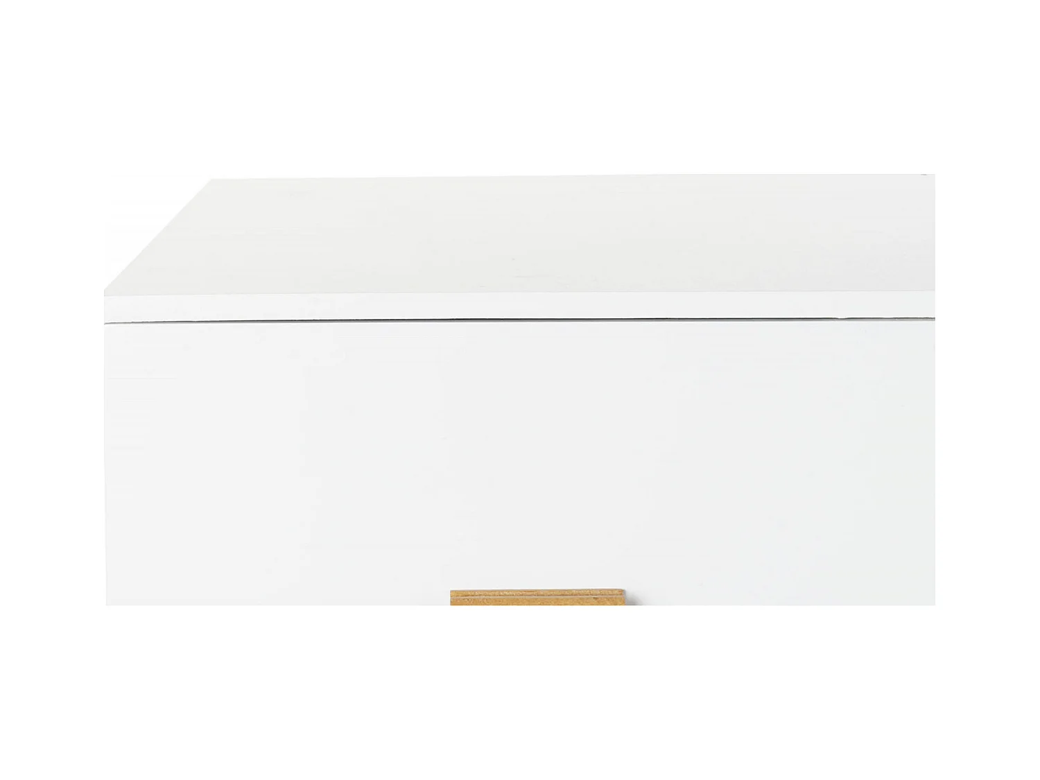 Table basse design blanc marron avec rangement