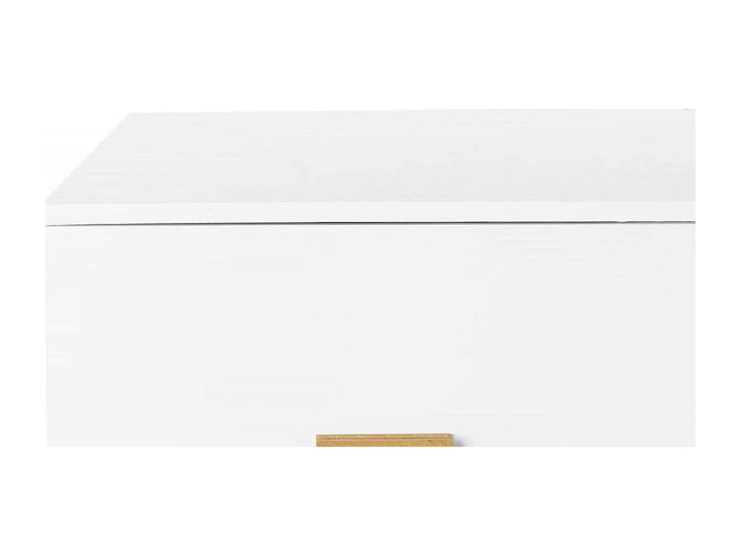 Table basse design blanc marron avec rangement