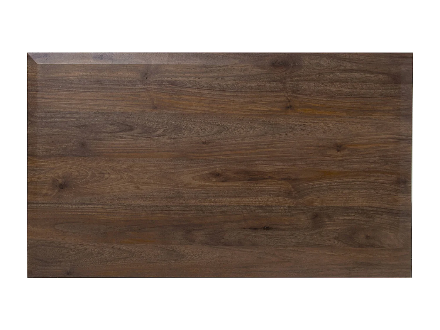 Table basse design en noyer avec pieds en métal