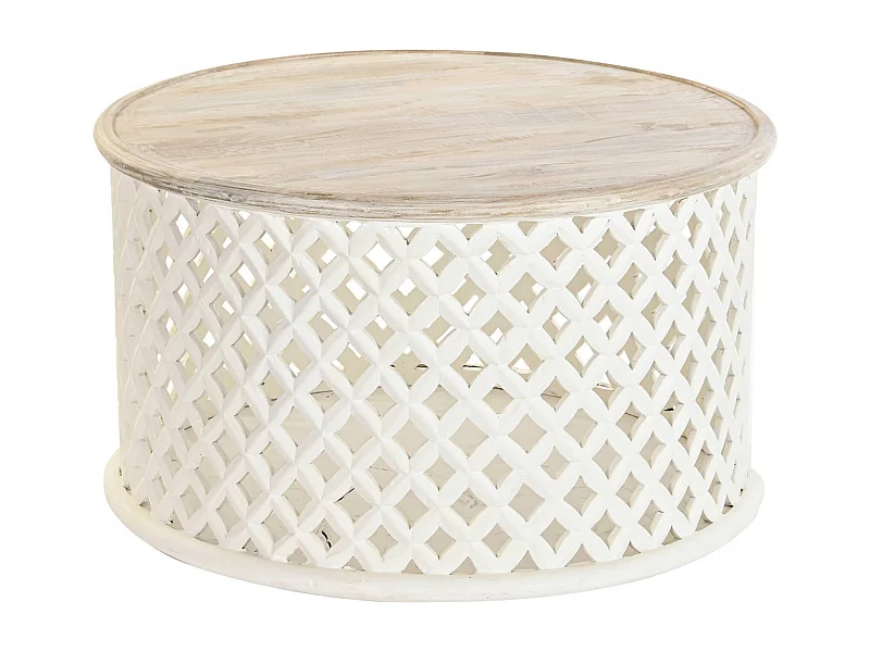 Table basse en bois blanc élégante et moderne