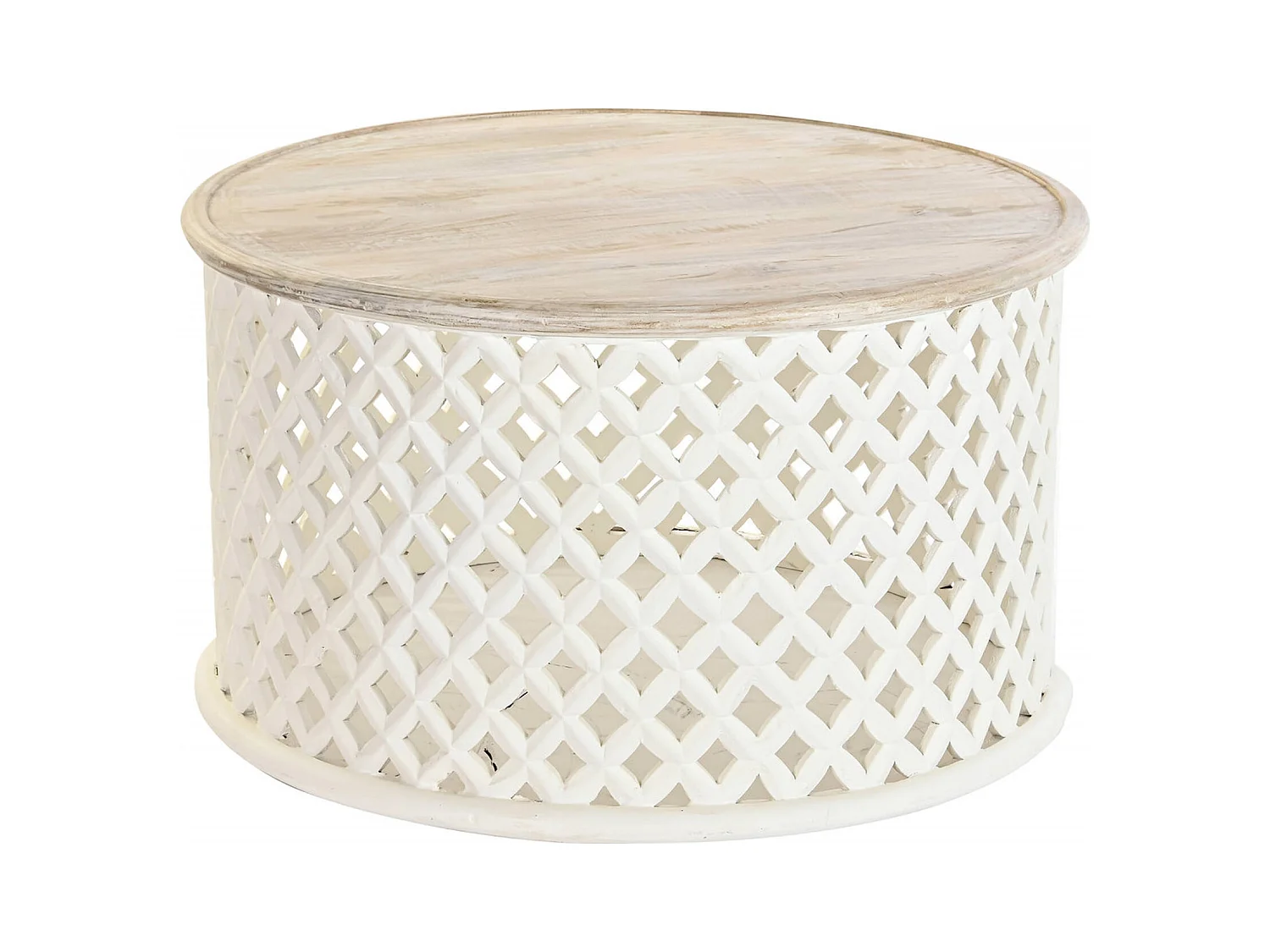 Table basse en bois blanc élégante et moderne