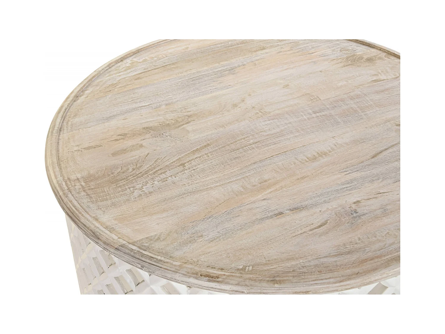 Table basse en bois blanc élégante et moderne