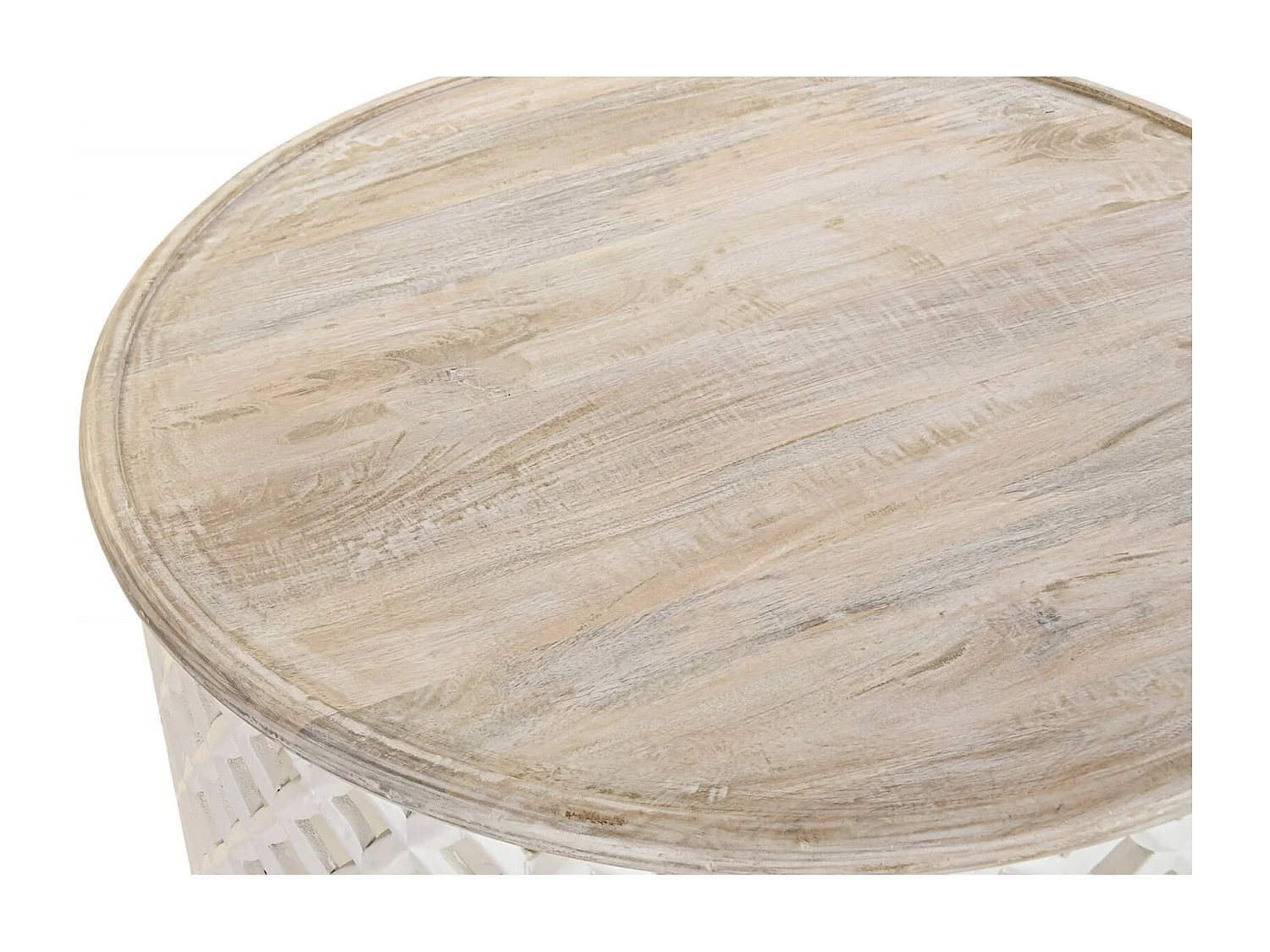 Table basse en bois blanc élégante et moderne