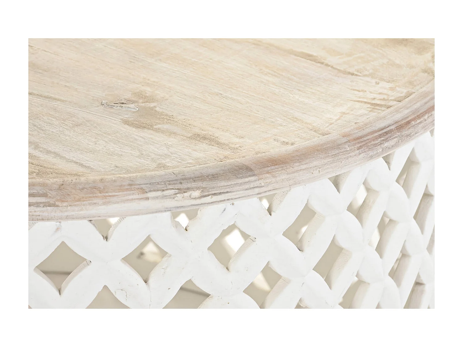 Table basse en bois blanc élégante et moderne