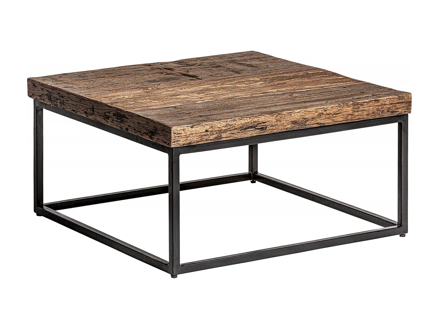 Table basse industrielle en bois de mango