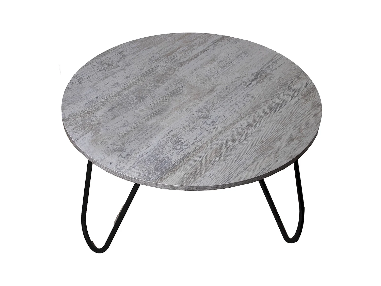 Table basse bicolore bois et métal élégante