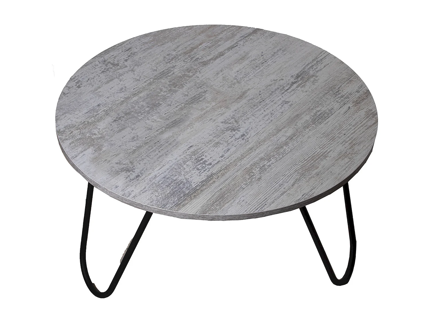 Table basse bicolore bois et métal élégante