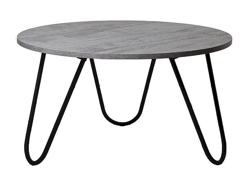 Table basse bicolore bois et métal élégante