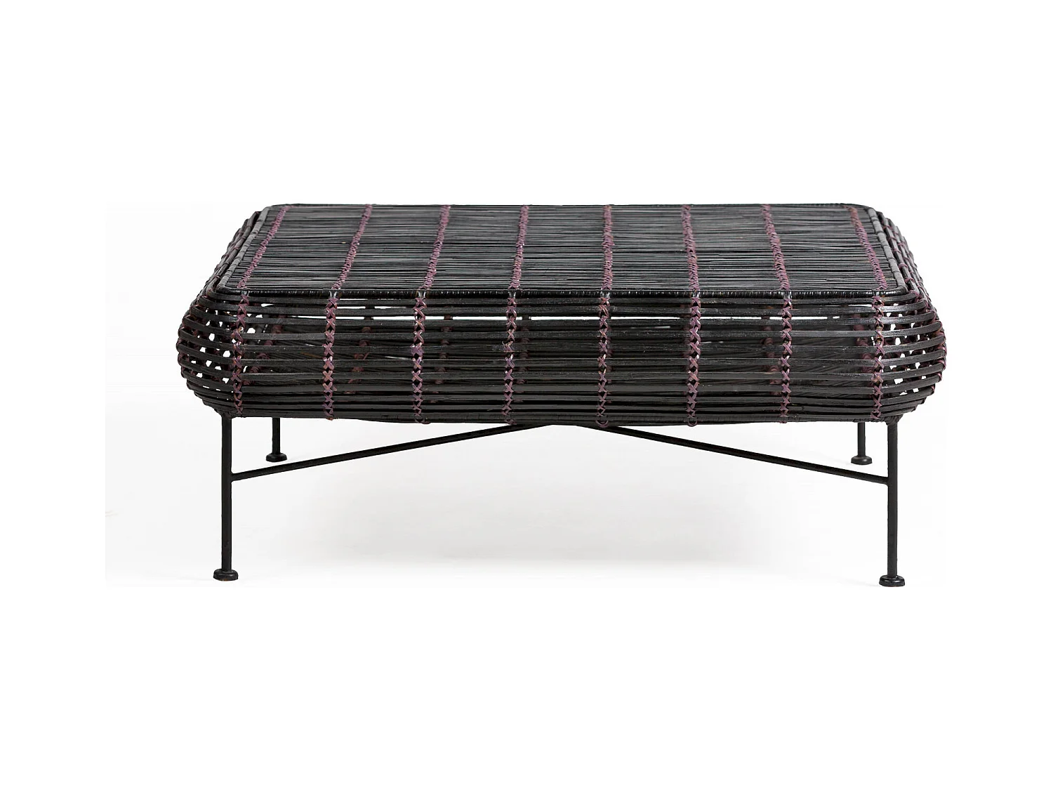 Table salon chic métal tressé design unique