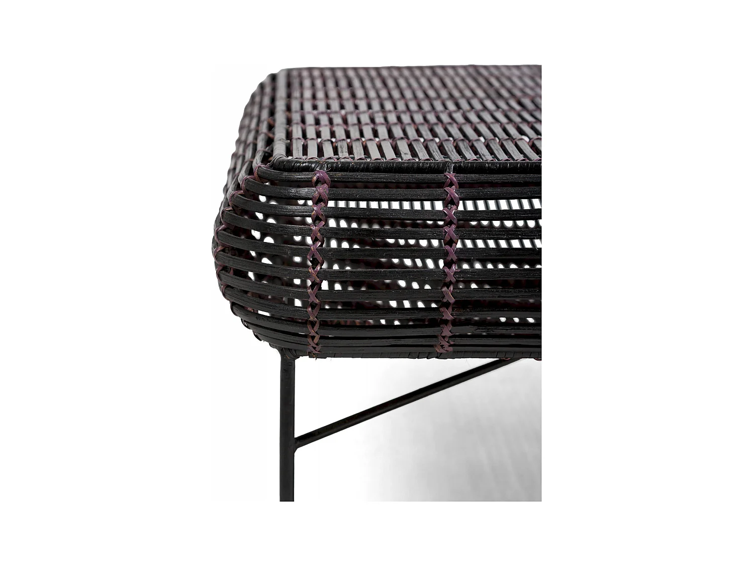 Table salon chic métal tressé design unique