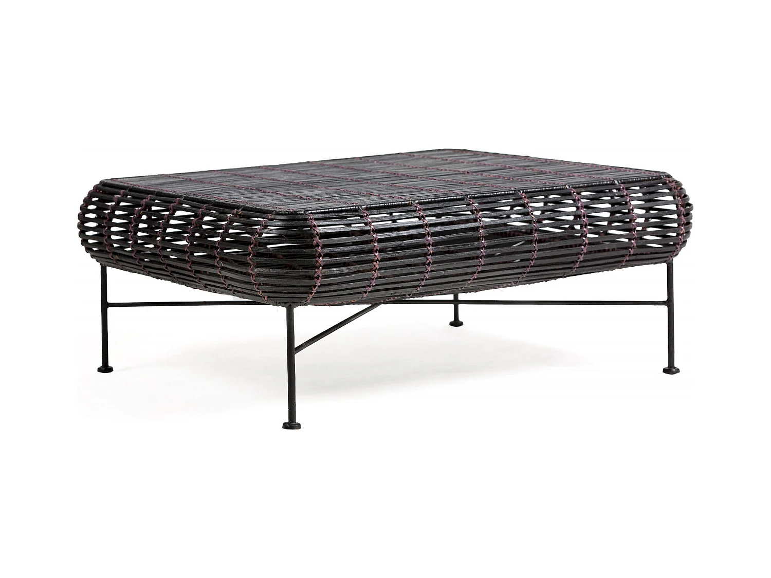 Table salon chic métal tressé design unique