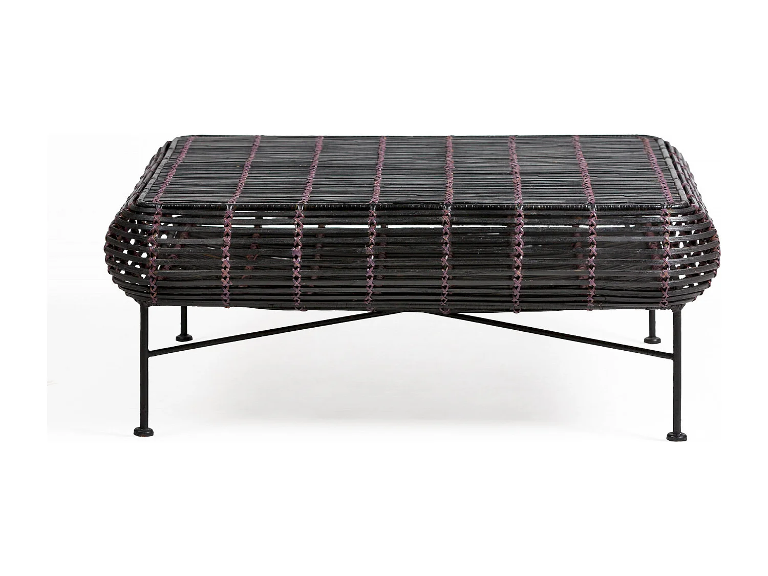 Table salon chic métal tressé design unique