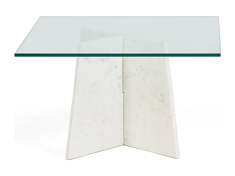 Table basse design en marbre blanc