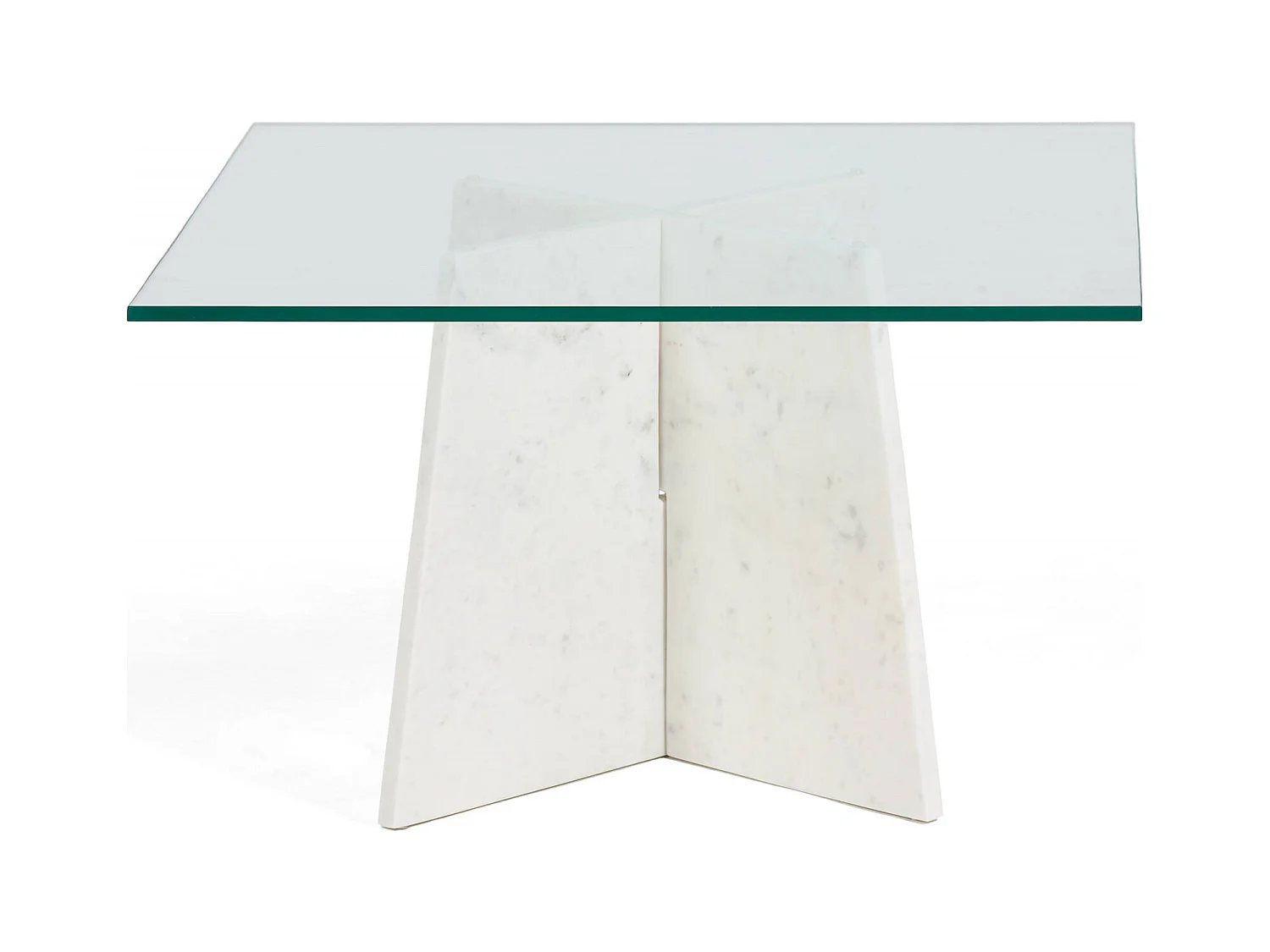 Table basse design en marbre blanc