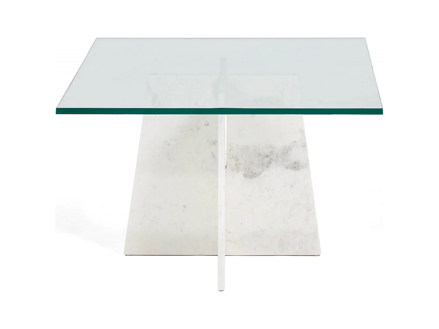 Table basse design en marbre blanc