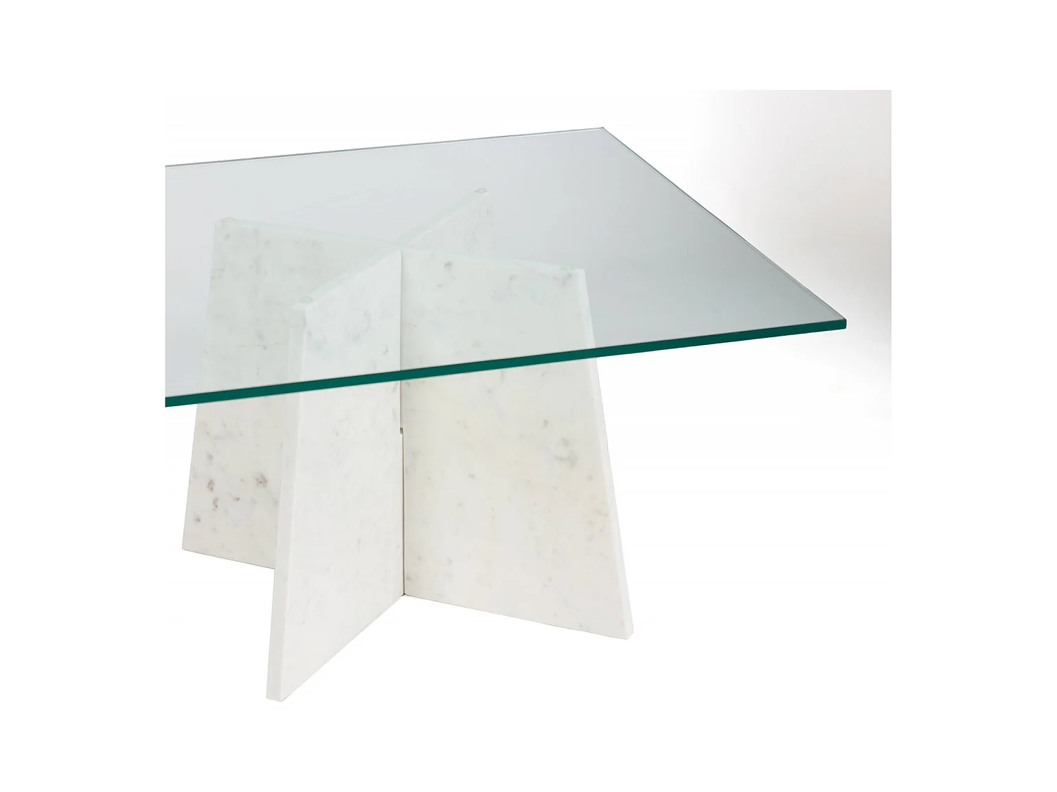 Table basse design en marbre blanc