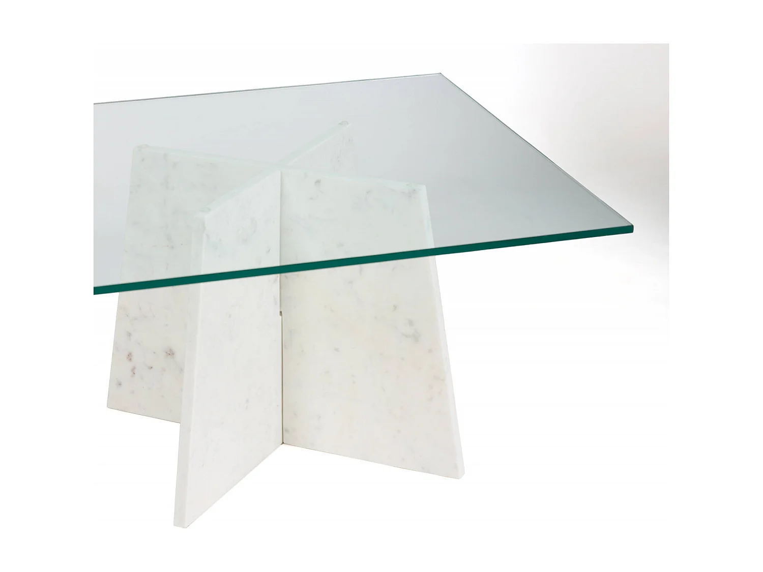 Table basse design en marbre blanc