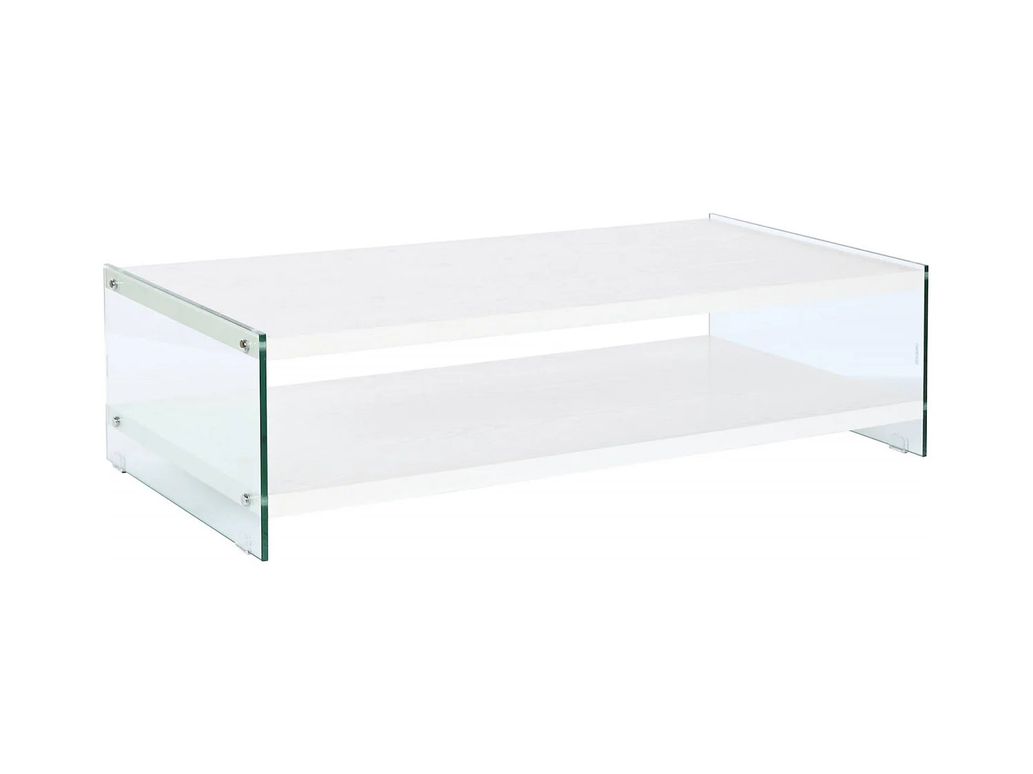 Table basse verre trempé blanc élégance design