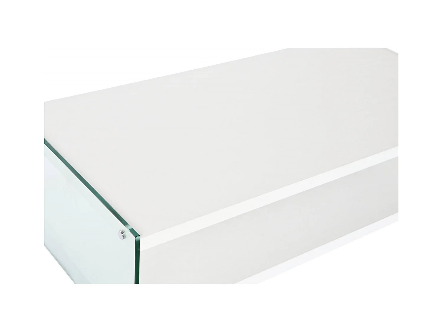 Table basse verre trempé blanc élégance design