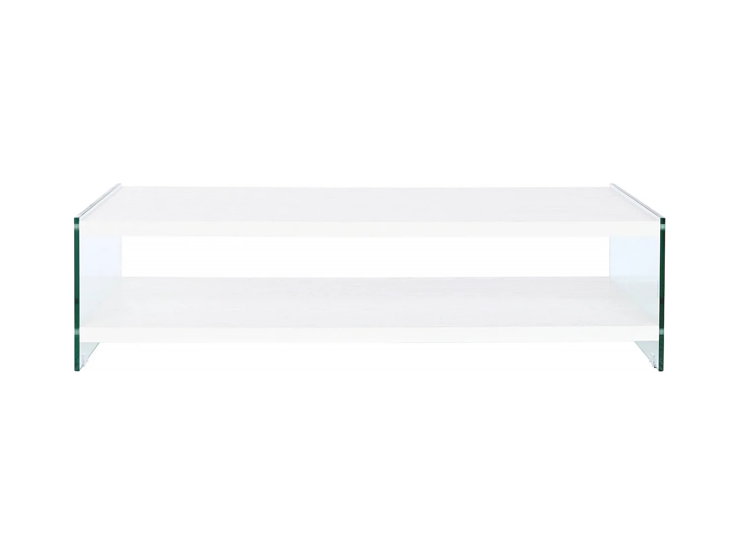Table basse verre trempé blanc élégance design