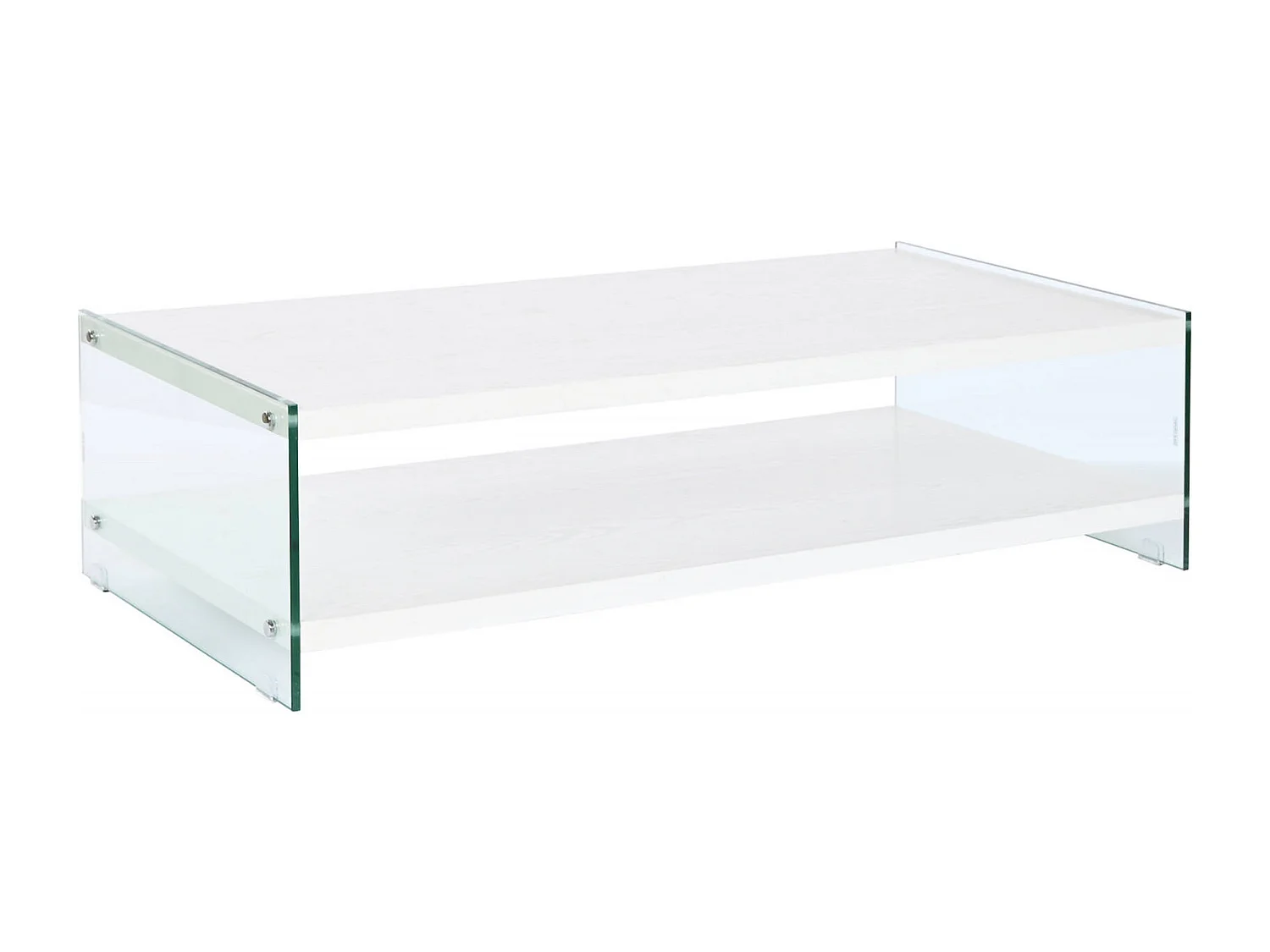 Table basse verre trempé blanc élégance design
