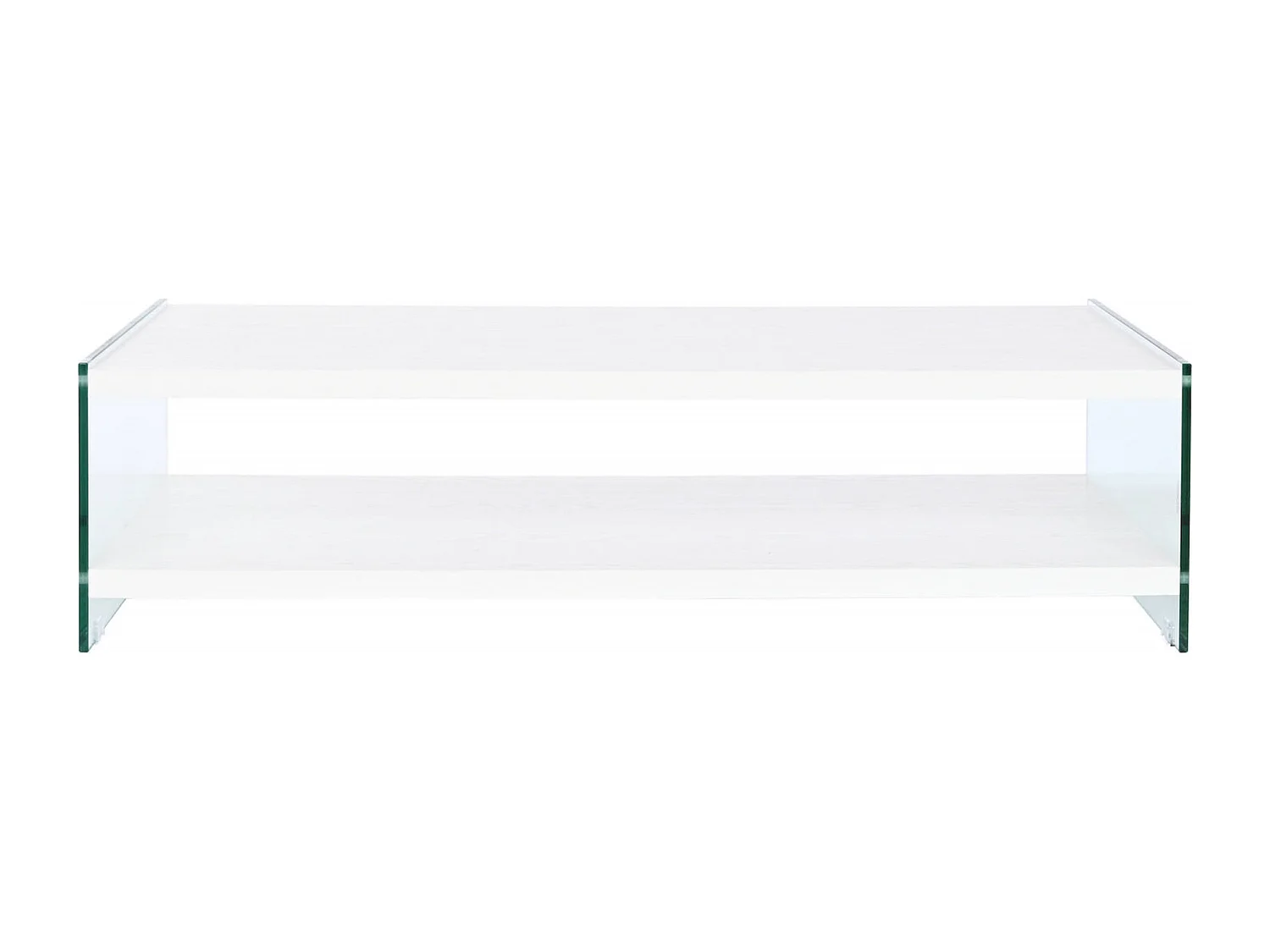 Table basse verre trempé blanc élégance design