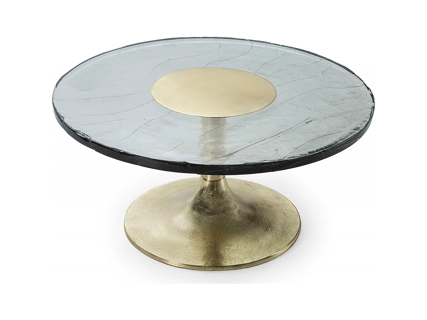 Table basse élégante et moderne Transparent/Doré