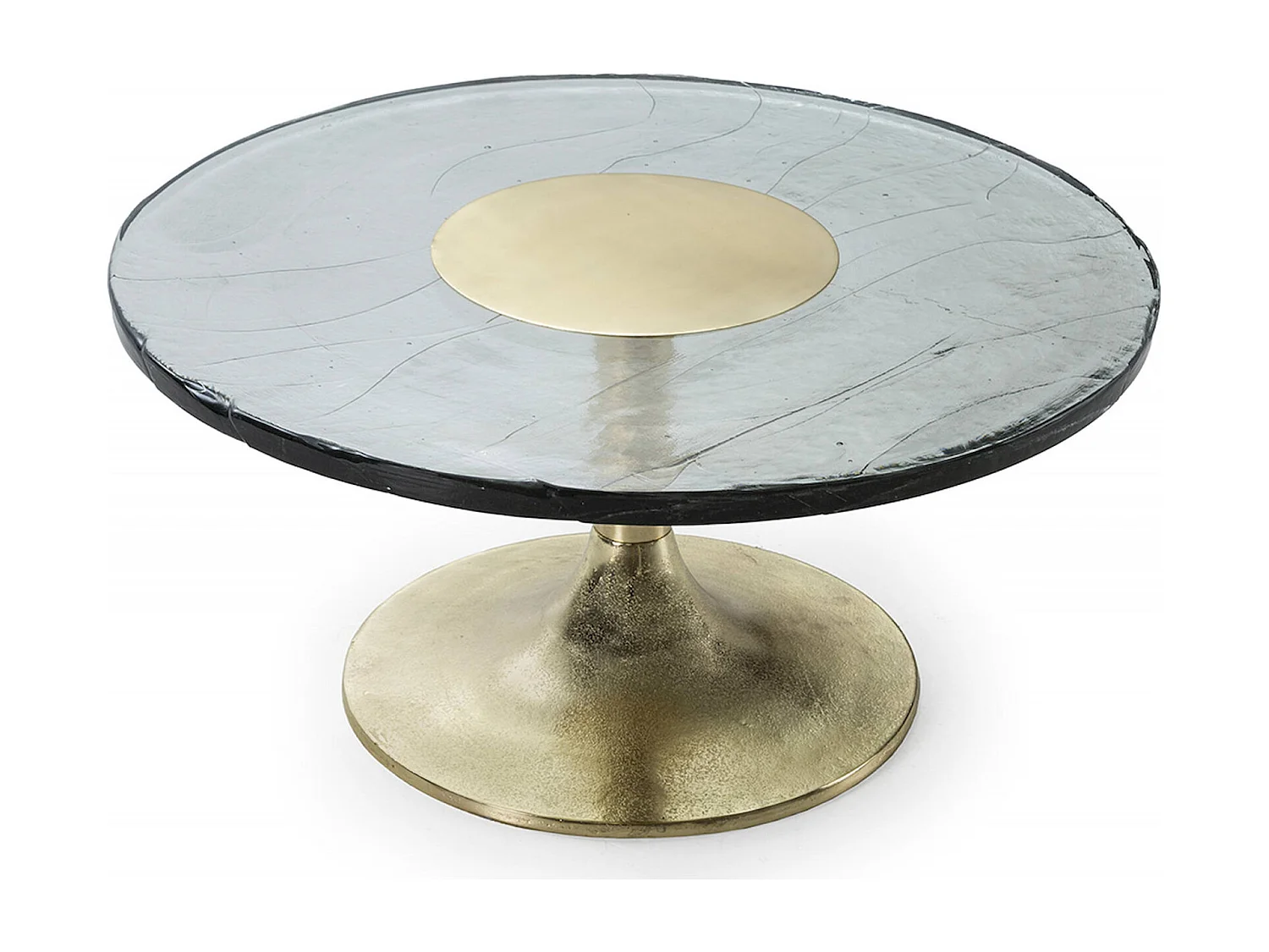 Table basse élégante et moderne Transparent/Doré