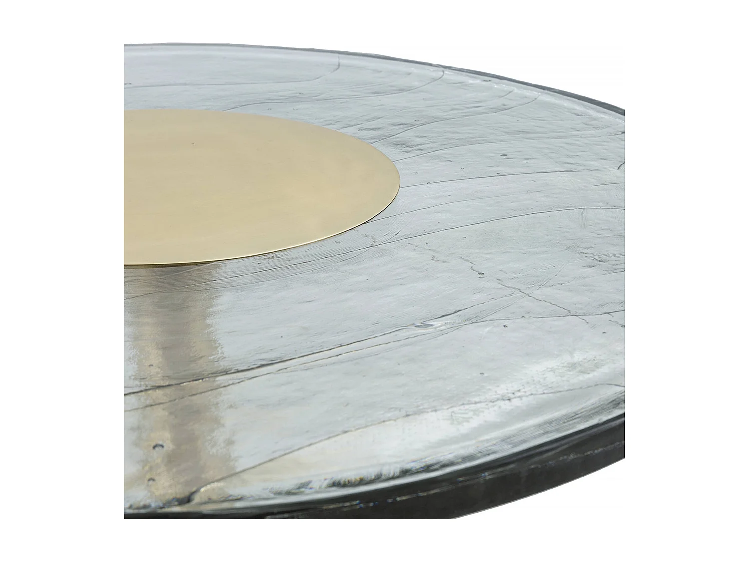 Table basse élégante et moderne Transparent/Doré