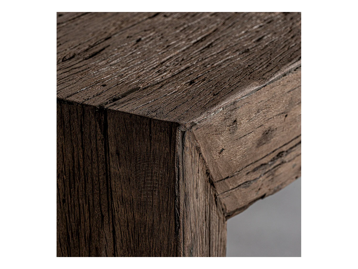 Table basse ethnique en bois massif recyclé