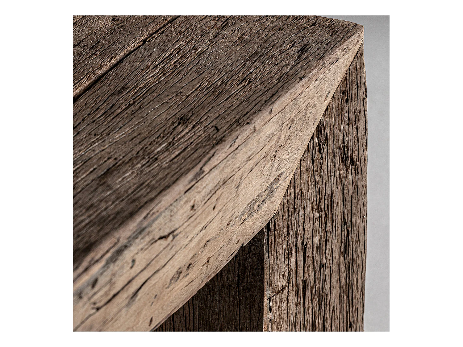 Table basse ethnique en bois massif recyclé