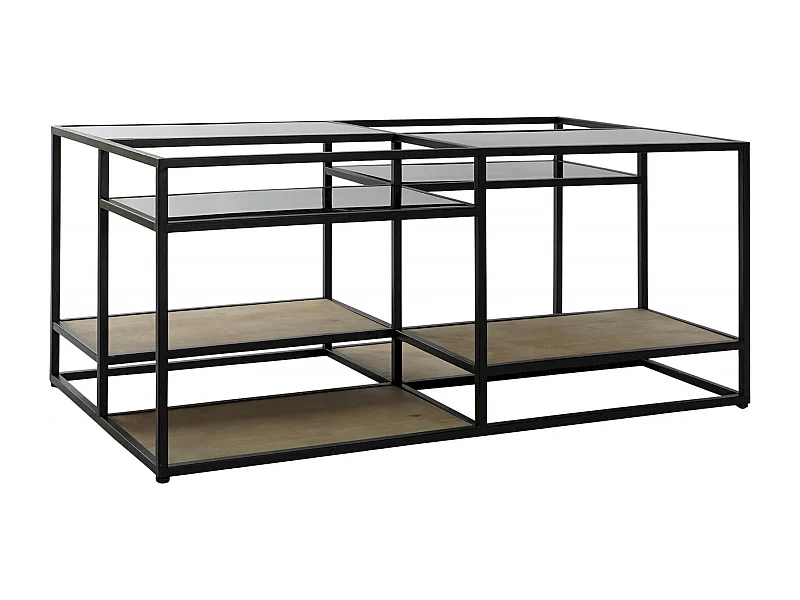 Table basse élégance bois et métal pour salon