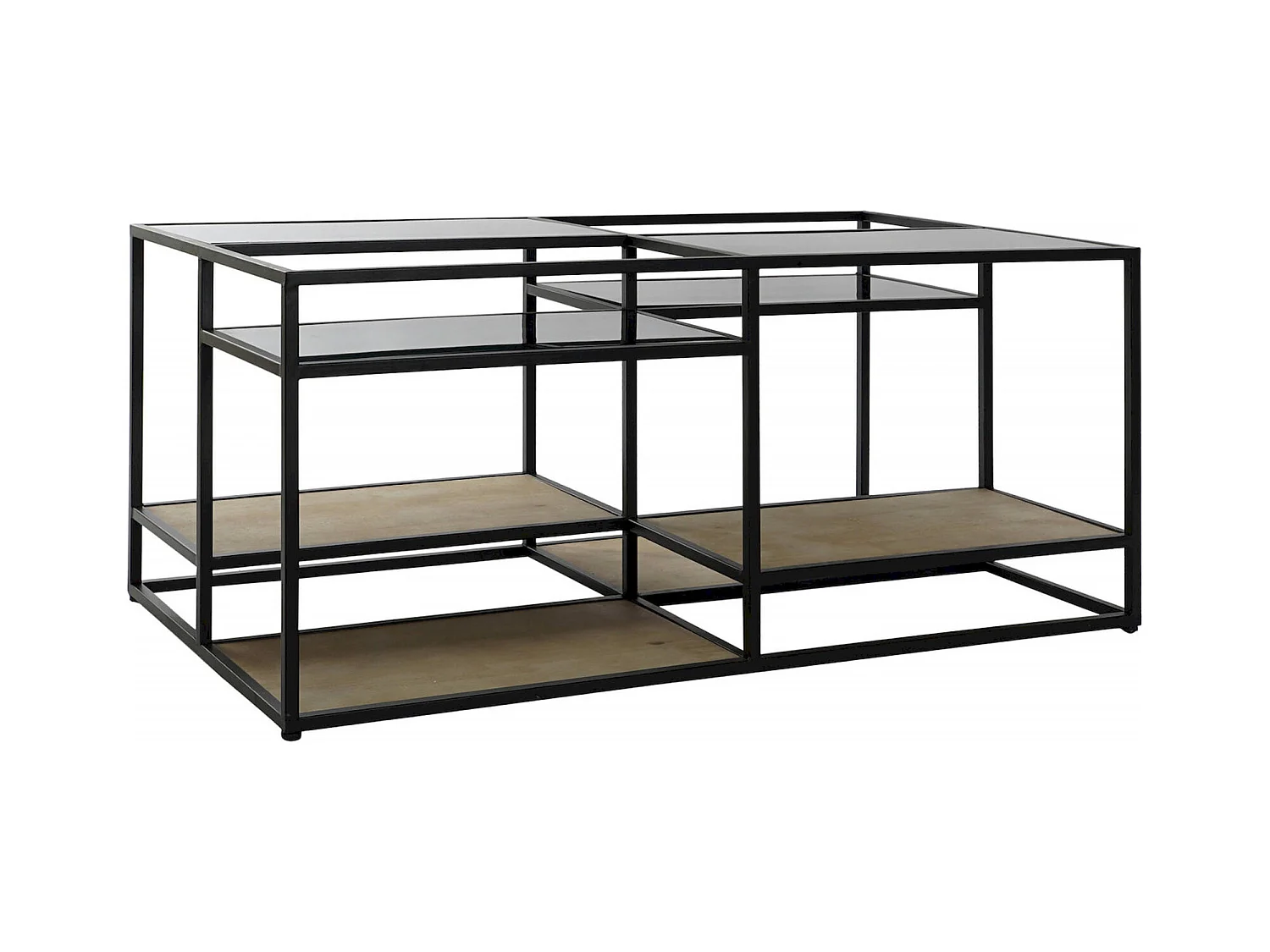 Table basse élégance bois et métal pour salon