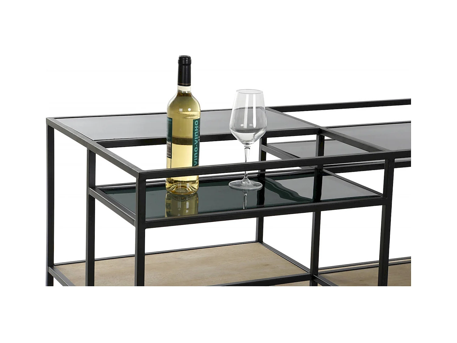 Table basse élégance bois et métal pour salon