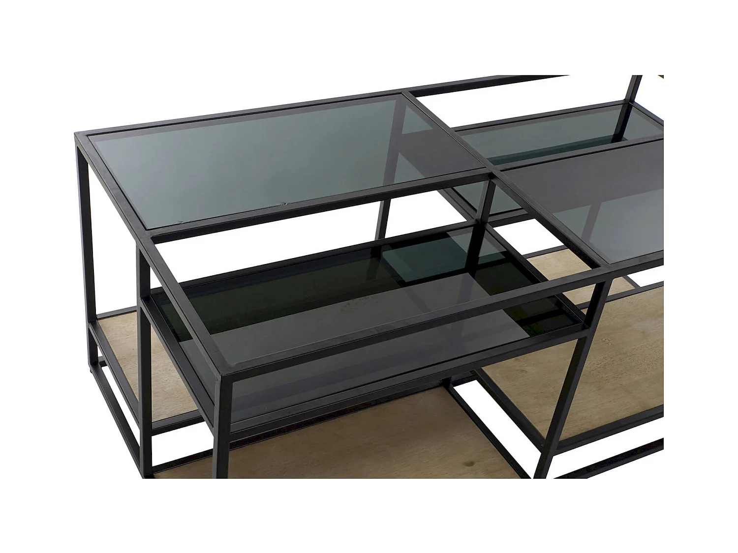 Table basse élégance bois et métal pour salon