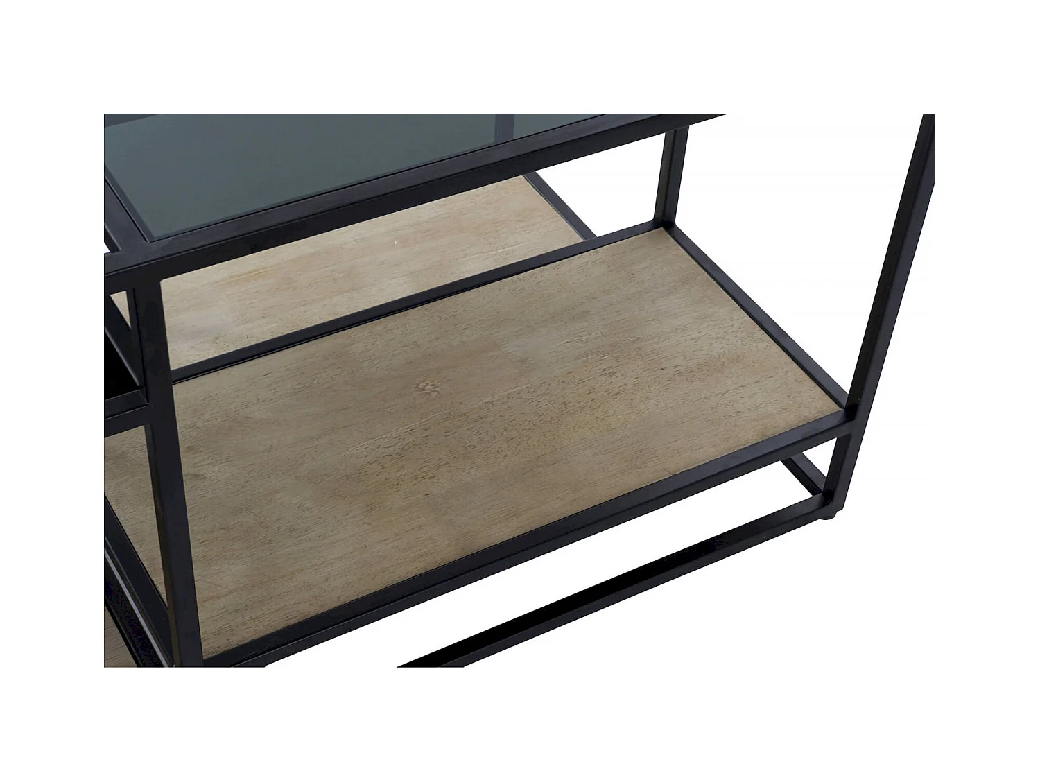 Table basse élégance bois et métal pour salon