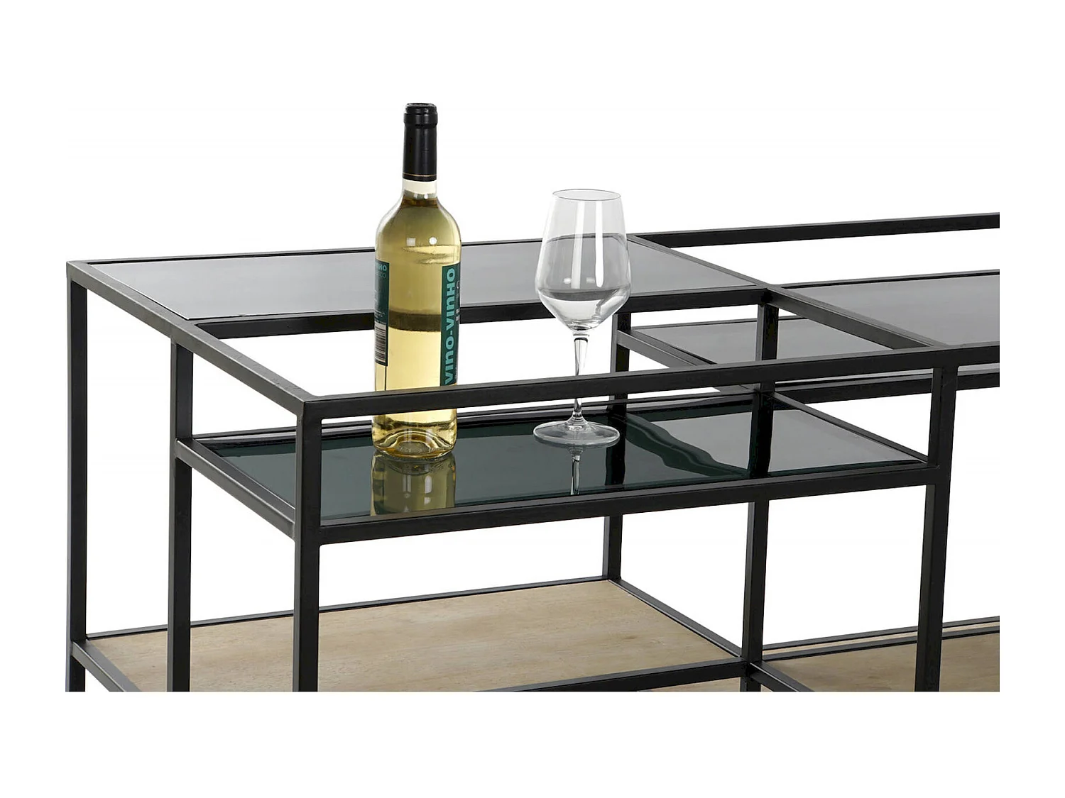 Table basse élégance bois et métal pour salon