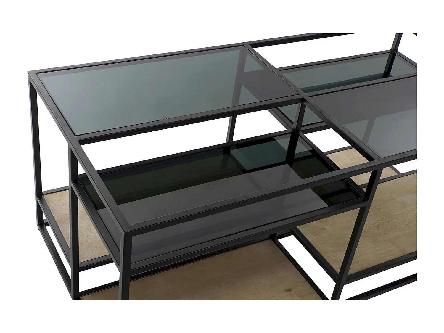 Table basse élégance bois et métal pour salon