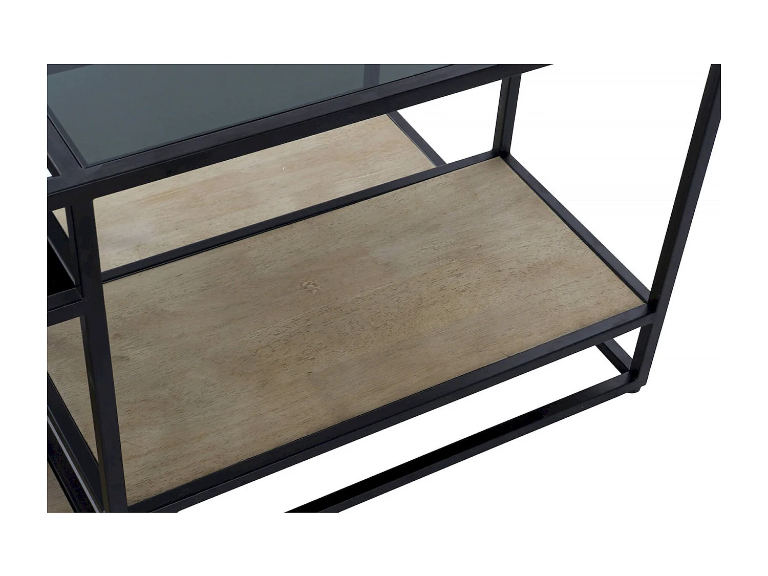 Table basse élégance bois et métal pour salon