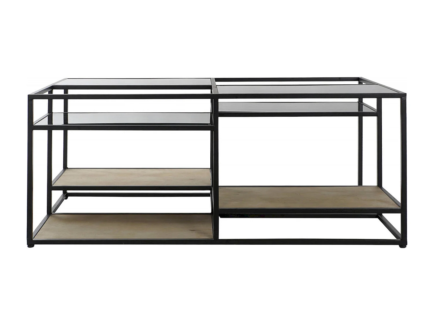Table basse élégance bois et métal pour salon