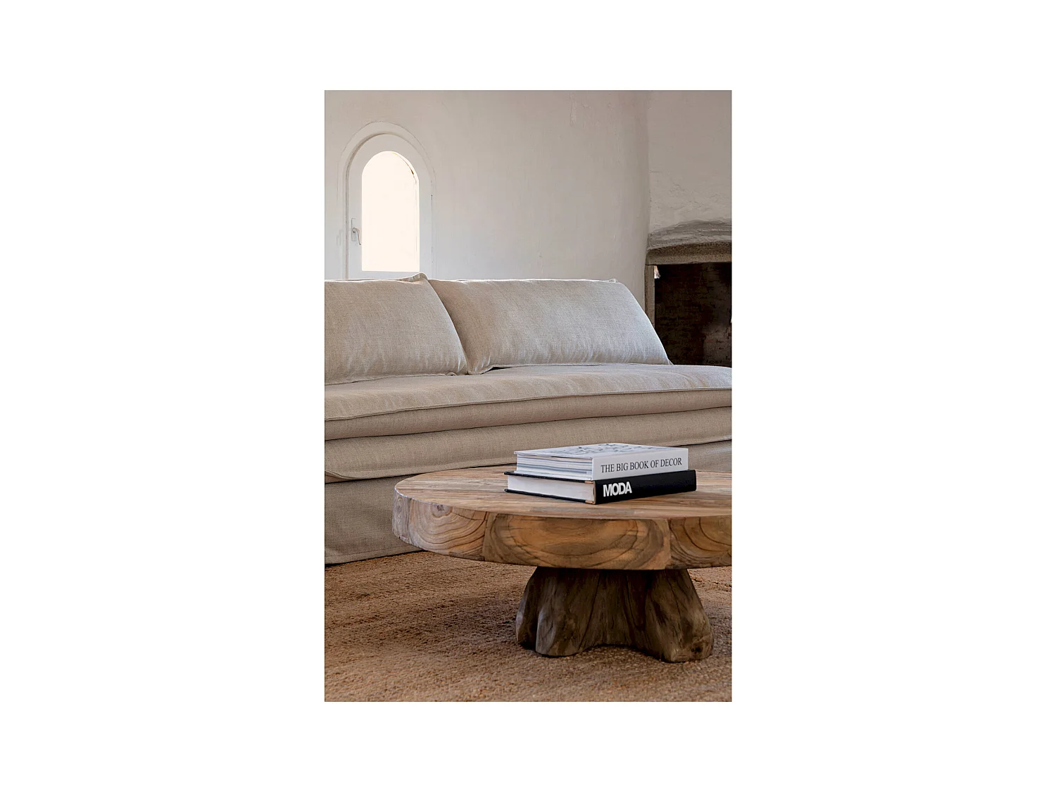 Table basse Nysted éco-chic en teka recyclée