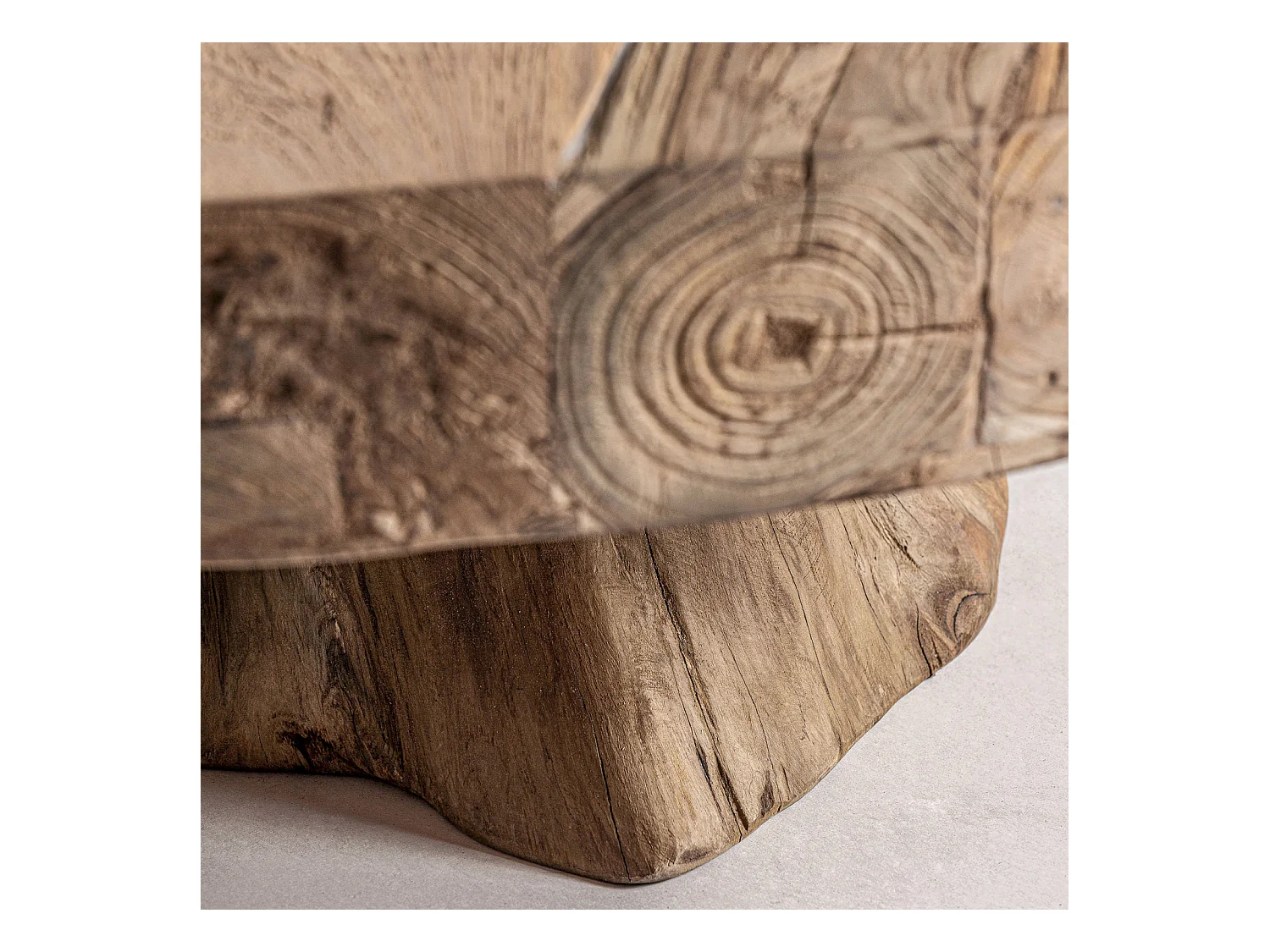 Table basse Nysted éco-chic en teka recyclée