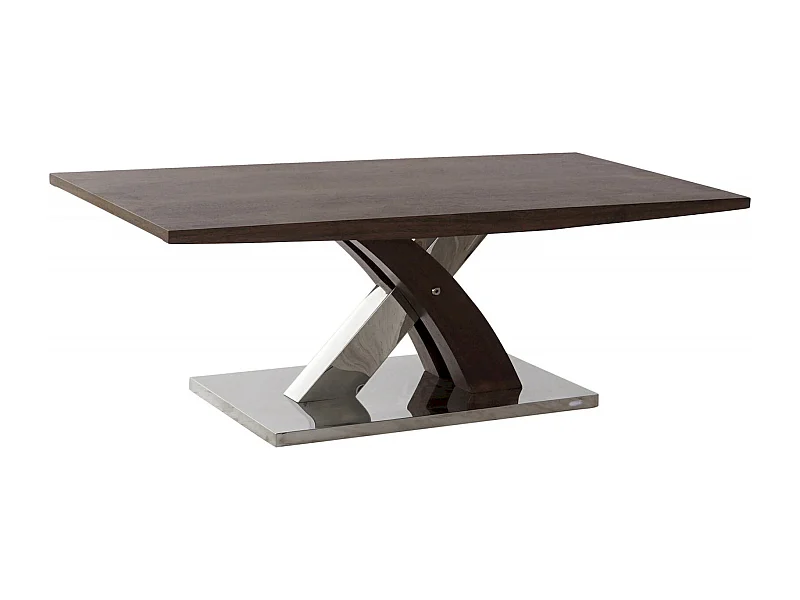 Table basse en bois design et acier élégant