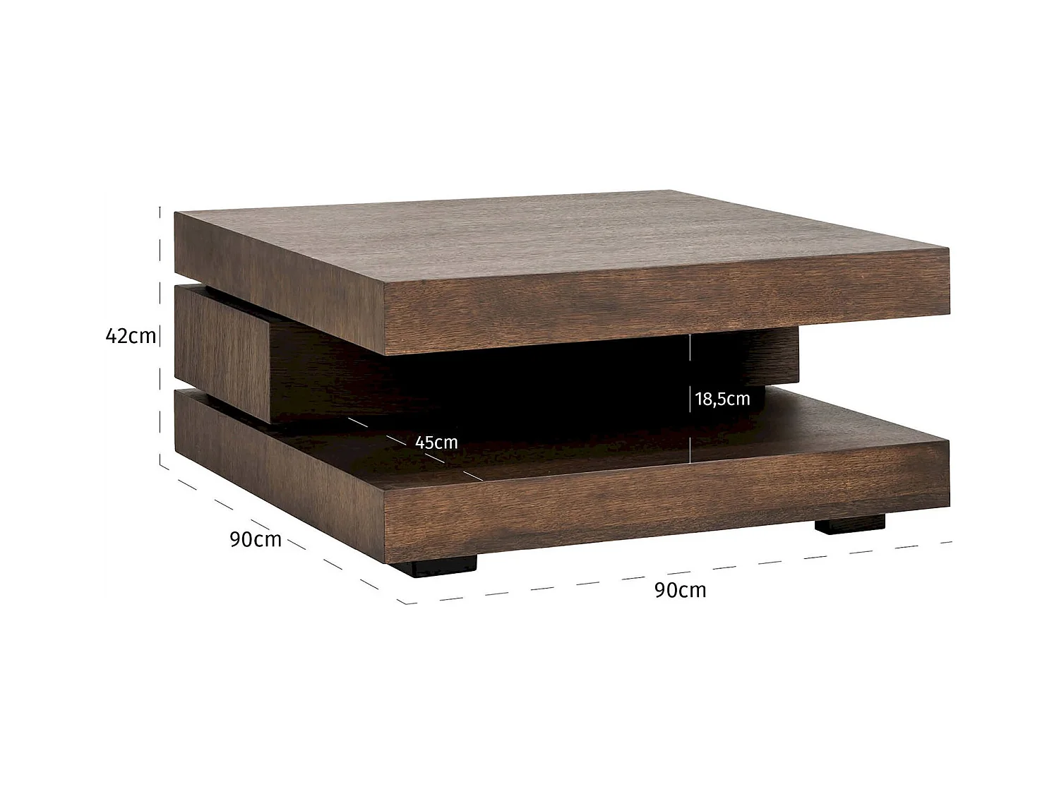 Table Basse Oakura Esprit Chêne Bloc C