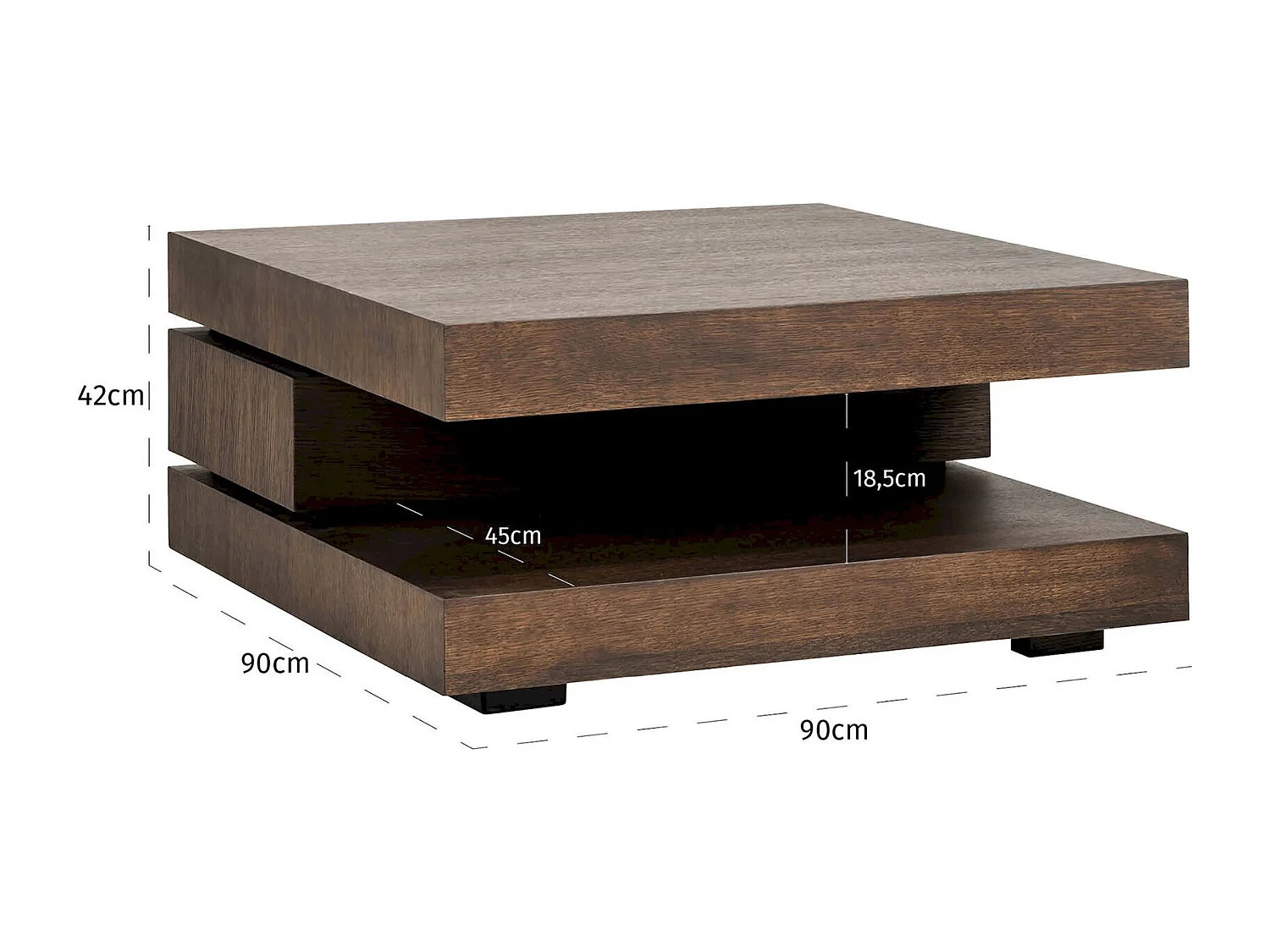 Table Basse Oakura Esprit Chêne Bloc C