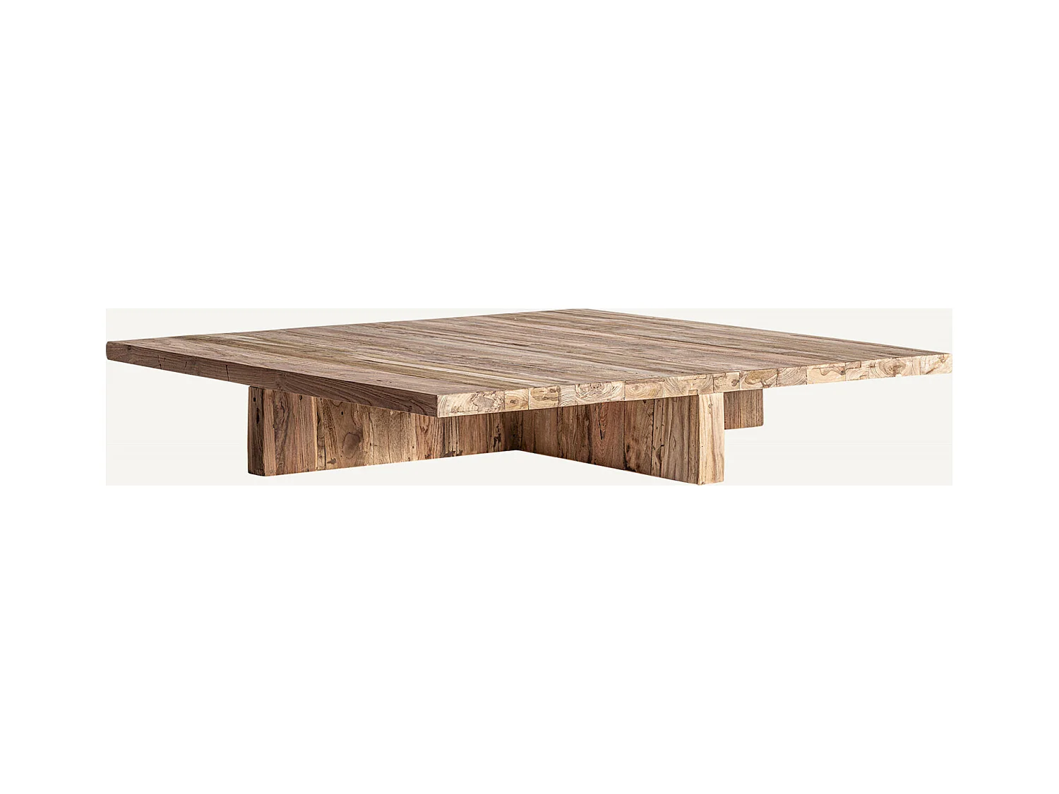 Table basse coloniale en teka recyclé