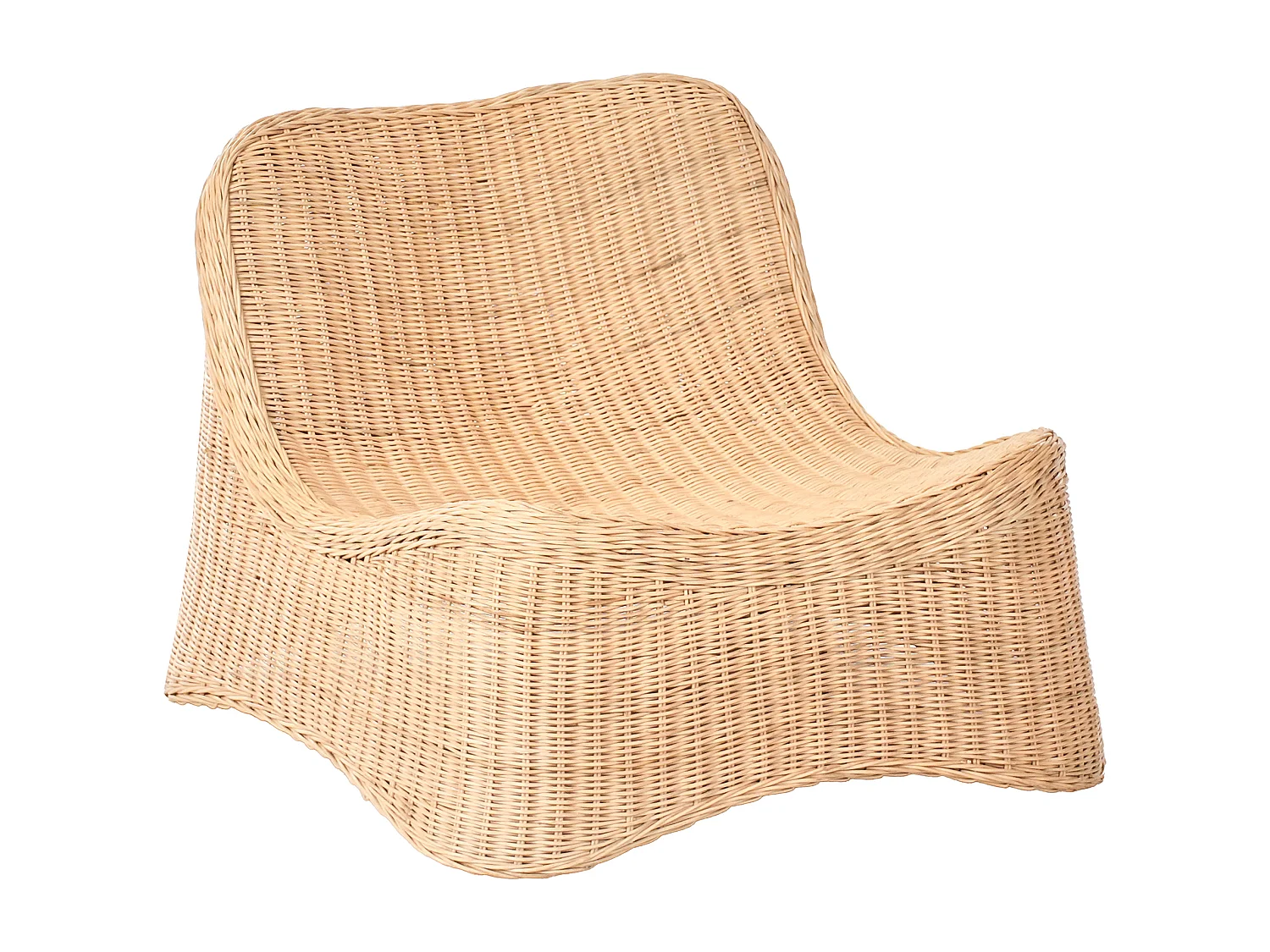 Fauteuil de jardin avec ottoman AIGANI Rotin Naturel