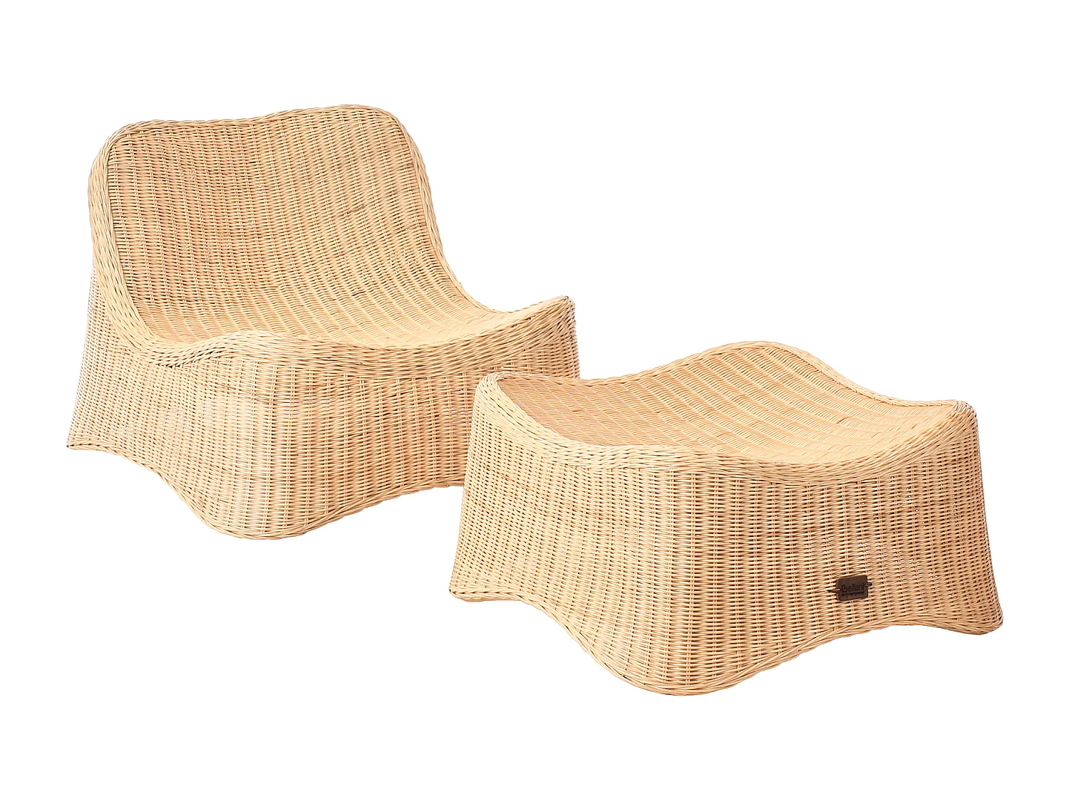 Fauteuil de jardin avec ottoman AIGANI Rotin Naturel