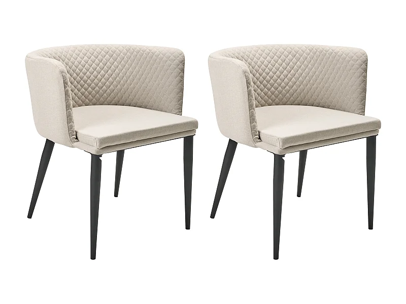 Lot de 2 chaises de jardin LIMASSON Tissu Beige