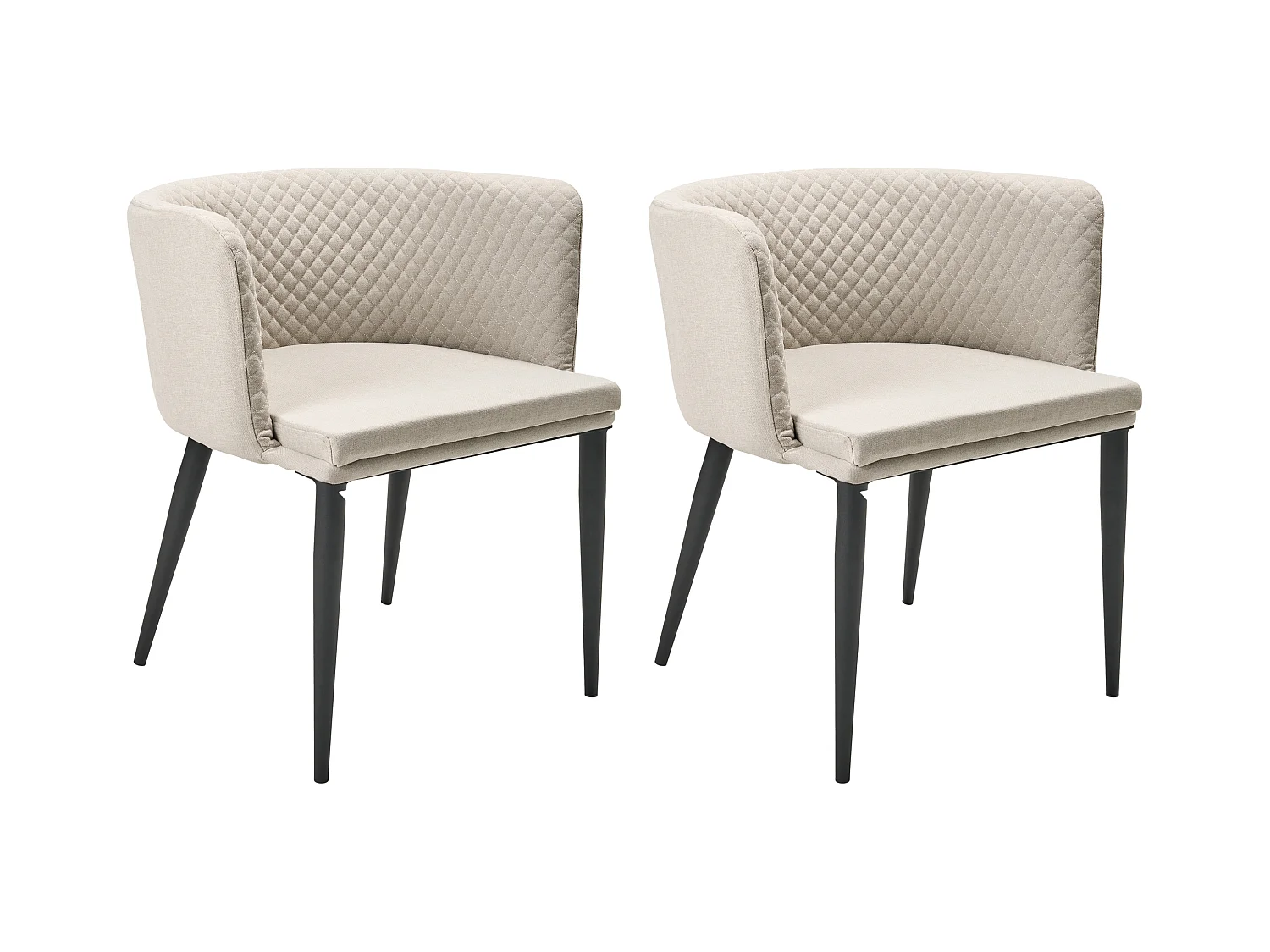 Lot de 2 chaises de jardin LIMASSON Tissu Beige